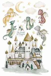 Gario Falmatrica gyerekeknek The world of dragons - sárkányok, kastély, hold és csillagok