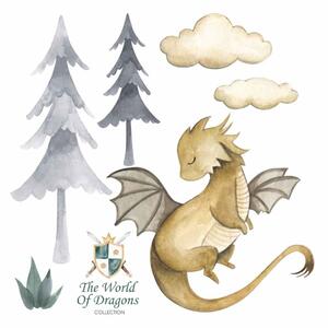 Gario Falmatrica gyerekeknek The world of dragons - sárkány, felhők és fa
