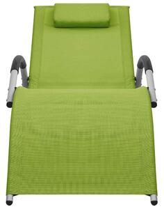 Zöld-szürke textilén napozóágy