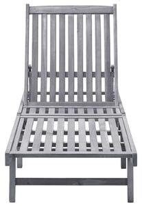 VidaXL Akácfa Napozóágy - Szürke - 199cm
