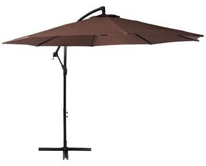 Kerti napernyő, vízálló, dönthető, 300 cm - barna