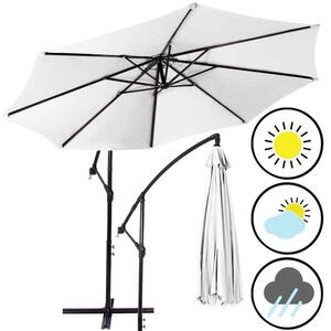 Kerti napernyő, vízálló, dönthető, 300 cm - szürke