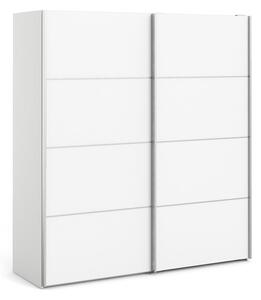 Verona fehér ruhásszekrény tolóajtókkal, 182 x 202 cm - Tvilum