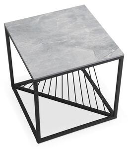 Infinity II dohányzóasztal négyzet márvány / fekete
