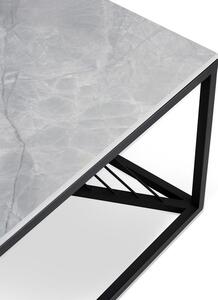 Infinity II dohányzóasztal téglalap, márvány / fekete