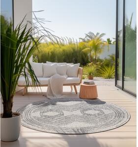 Szürke-krémszínű kerek kültéri szőnyeg ø 100 cm Gemini – Elle Decoration