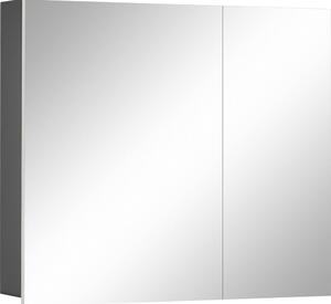 Wisla szürke fali fürdőszobai szekrény tükörrel, 80 x 70 cm - Støraa