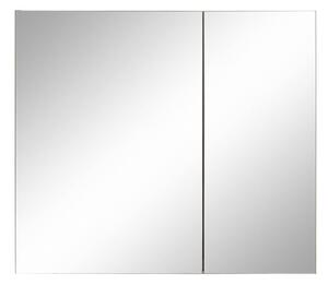 Wisla szürke fali fürdőszobai szekrény tükörrel, 80 x 70 cm - Støraa