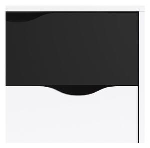 Oslo fekete-fehér komód, 99 x 82 cm - Tvilum