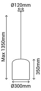 Babel rattan függőlámpa, magasság 135 cm - SULION