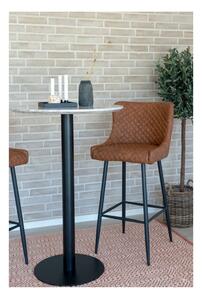 Kerek bárasztal márvány dekoros asztallappal ø 70 cm Bolzano – House Nordic
