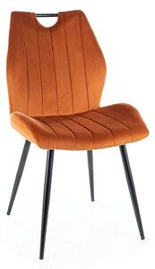 Arco Velvet étkezőszék, narancssárga / fekete