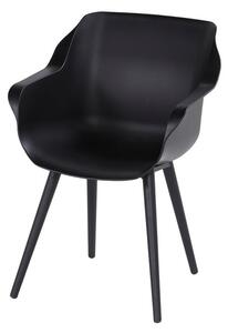 Fekete műanyag kerti szék szett 2 db-os Sophie Studio – Hartman