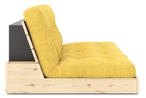 Sárga kordbársony kinyitható kanapé 196 cm Base – Karup Design