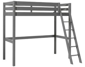 Szürke fenyő emeletes ágy Vipack Pino Mezzanine 90 x 200 cm