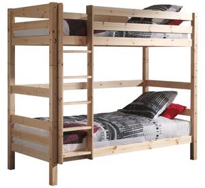 Fenyő emeletes ágy Vipack Pino 90 x 200 cm kerettel középen