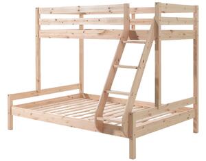 Fenyő emeletes ágy Vipack Pino Martin 90 x 200 cm és 140 x 200 cm