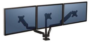 Fellowes Platinum 3 karos, egymás mellett elhelyezett monitortartó, fekete