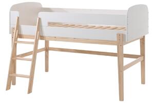 Fehérre lakkozott emeletes ágy Vipack Kiddy 90 x 200 cm