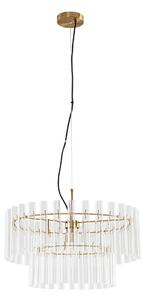 Függőlámpa Lucande, Leanna, dimmable, Átlátszó, Nappali, Üveg, Modern