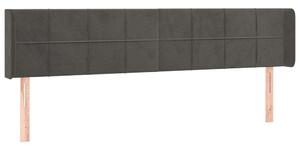 Bársony LED Fejtámla - Sötétszürke - 183cm
