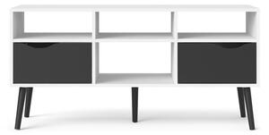 Oslo fekete-fehér TV-állvány, 117 x 57 cm - Tvilum