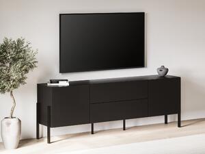 TV-állvány Etsore 102, Laminált forgácslap, 70x204x40cm, Fekete