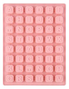 Rózsaszín 48 adagos szilikon betűkocka forma