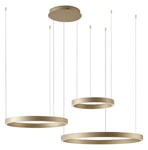 Függőlámpa Quitani, Aureon, dimmable, Arany / Sárgaréz, Nappali, Alumínium, Modern