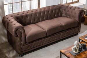 Chesterfield II 3 személyes barna kanapé 210 cm