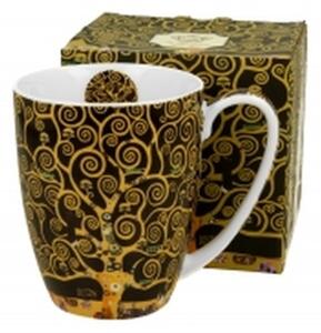 Porcelán bögre - 380ml - Klimt: Életfa