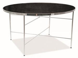 Ibiza dohányzóasztal, átmérője 80 cm, Fekete / ezüst