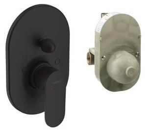 Zuhany és fürdő csaptelep Hansgrohe Vernis Blend vakolat alatti résszel együtt matt fekete 71473670