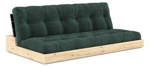 Sötétzöld kordbársony kinyitható kanapé 196 cm Base – Karup Design