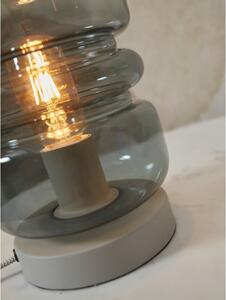 Szürke asztali lámpa üveg búrával (magasság 23 cm) Verona – it's about RoMi