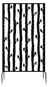 Fekete fém erkély paraván 100x186 cm Birds – Esschert Design