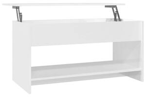 Emelhető Dohányzóasztal - Fehér - 102x50x52,5 cm