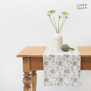 Len asztali futó 40x200 cm White Botany – Linen Tales