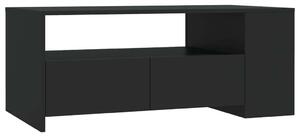 Modern Fekete Dohányzóasztal - Tárolóval - 102x55x42 cm