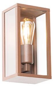 Ipari fali lámpa rozsdabarna 26 cm IP44 - Charlois