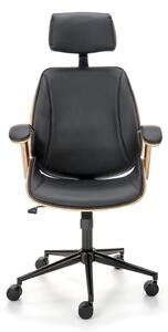 Ignazio irodai szék, fekete / dió