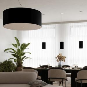 Fekete mennyezeti lámpa textil búrával ø 60 cm Volta – Nice Lamps