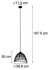 Design függőlámpa sárgaréz 39,8 cm - Pia