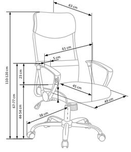 Irodai szék Vire 2, szürke/fekete