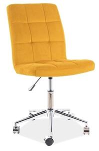 Irodai szék Triton Velvet, sárga