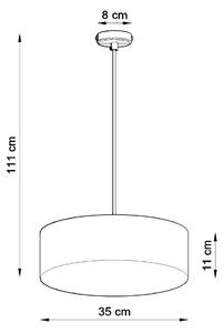 Szürke függőlámpa ø 35 cm Atis – Nice Lamps