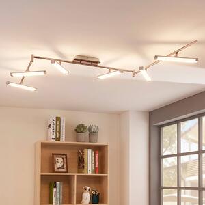 Lindby LED mennyezeti lámpa Pilou, 6 lámpás, dimmelhető, krómozott, dimmelhető, Króm / ezüst, Konyha, fém, Modern