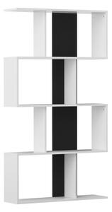 Fehér-fekete könyvespolc 89x165 cm Sigma – TemaHome