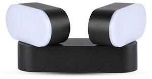 V-Tac LED Kültéri flexibilis fali lámpa 2xLED/12W/230V IP65 fekete VT0860