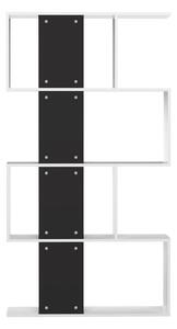 Fehér-fekete könyvespolc 89x165 cm Sigma – TemaHome
